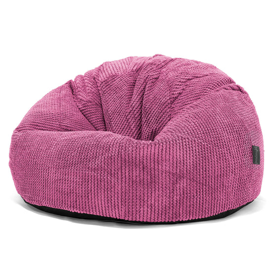 Pouf Poire Classique - Velours Côtelé Gaufré Rose 01