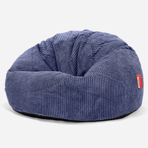 CloudSac 200 Pouf Géant Enfant à Mémoire de Forme 2-12 ans - Velours Côtelé Gaufré Violet 01