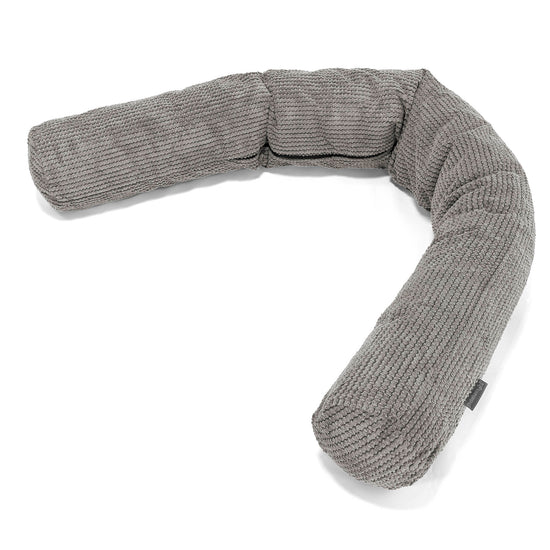 Traversin XXL - Velours Côtelé Gaufré Anthracite 01