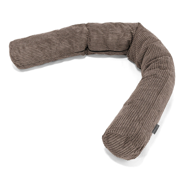 Traversin XXL - Velours Côtelé Gaufré Chocolat 01