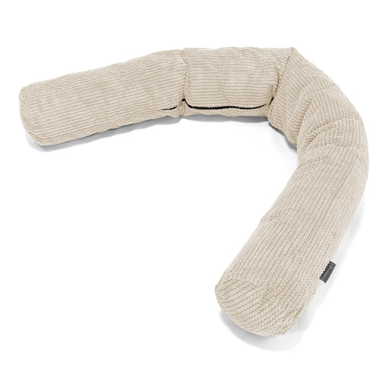 Traversin XXL - Velours Côtelé Gaufré Crème 01