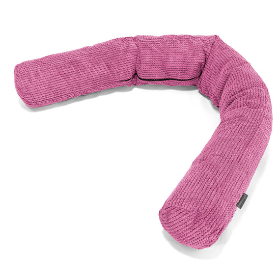 Traversin XXL - Velours Côtelé Gaufré Rose 01
