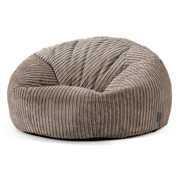 Pouf Canapé Classique - Côtelé Grège 01