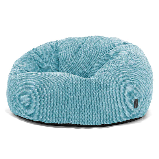 Pouf Canapé Classique - Velours Côtelé Gaufré Mer Égée 01