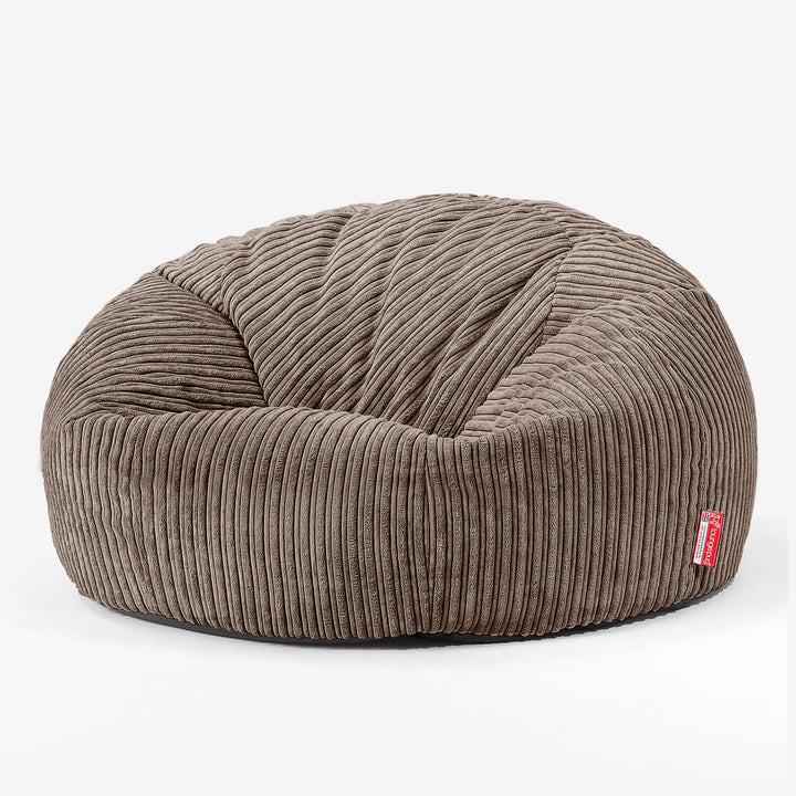 Canapé Pouf pour Enfant 6-14 ans - Côtelé Moka 02