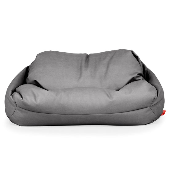 Pouf Canapé Sabine - Cuir Végan Gris 02