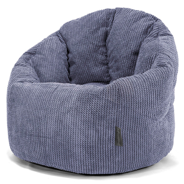 Pouf Chaise Design - Velours Côtelé Gaufré Violet 01