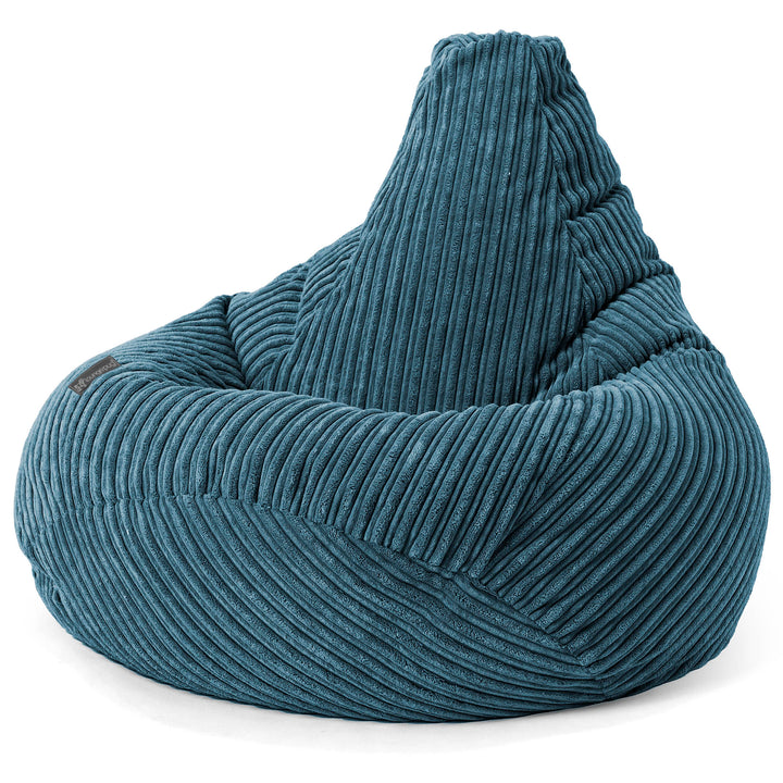 Pouf Gamer pour Enfant 6-14 ans - Côtelé Bleu Marine 03
