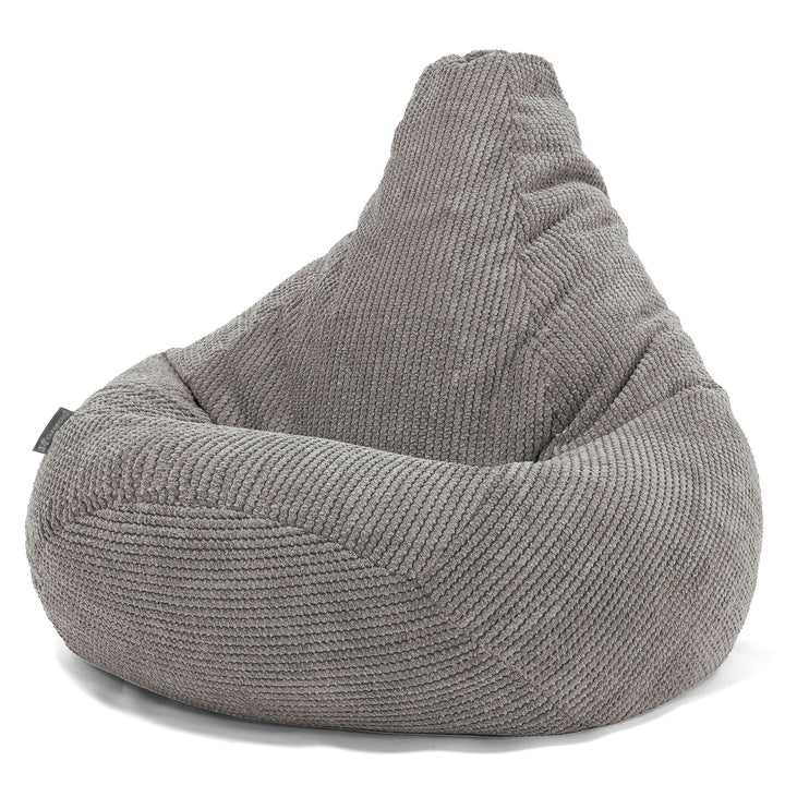 Pouf Gamer pour Enfant 6-14 ans - Velours Côtelé Gaufré Anthracite 02