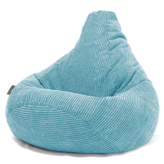 Pouf Gamer pour Enfant 6-14 ans - Velours Côtelé Gaufré Mer Égée 02
