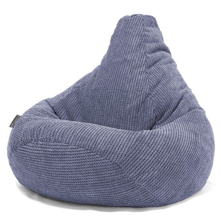 Pouf Gamer pour Enfant 6-14 ans - Velours Côtelé Gaufré Violet 02