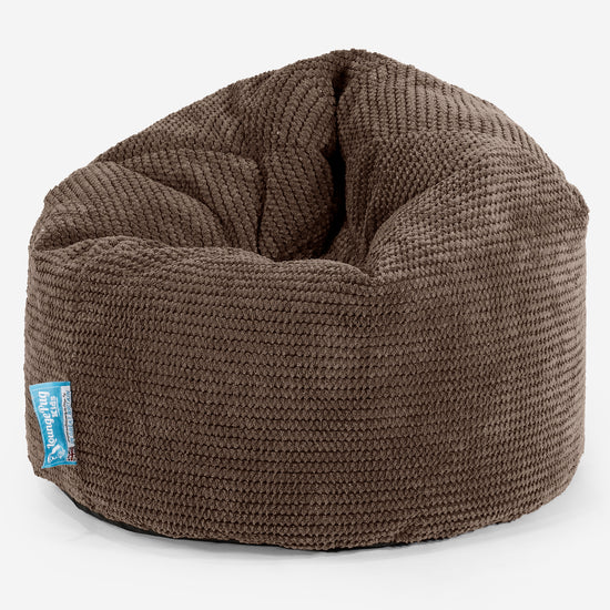 Pouf Enfant 2-6 ans - Velours Côtelé Gaufré Chocolat 01