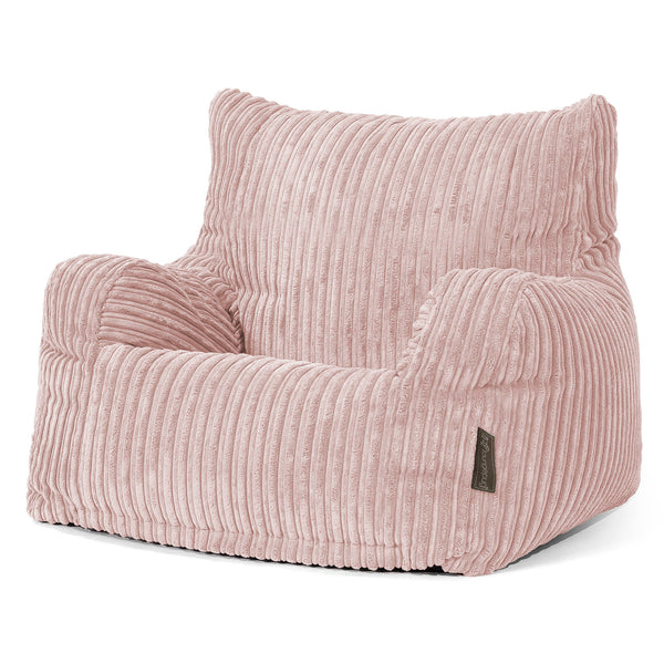 Pouf Fauteuil Design - Côtelé Rose 01