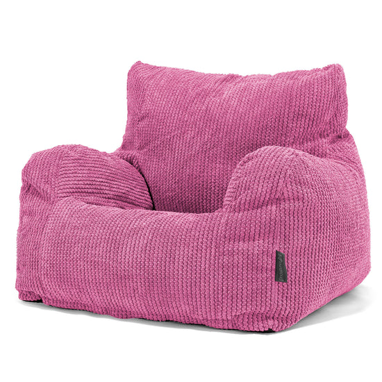 Pouf Fauteuil Design - Velours Côtelé Gaufré Rose 01