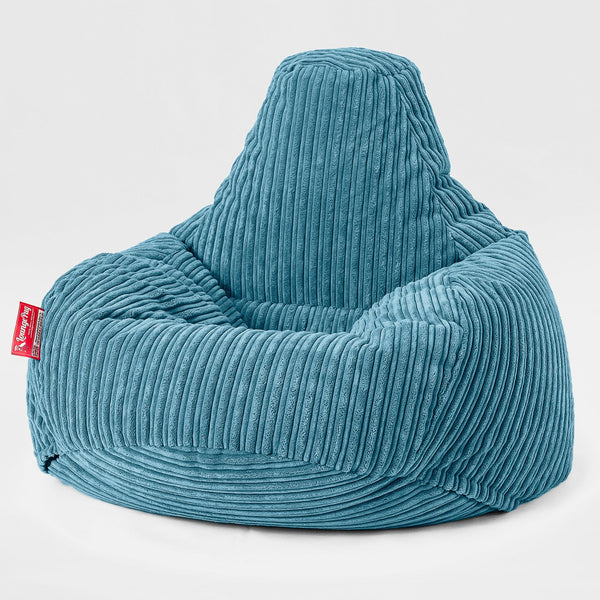Pouf en Forme de Goutte - Côtelé Mer Égéé 01