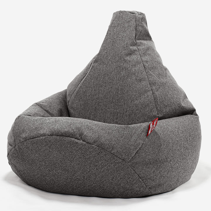 Pouf Poire Gamer - Interalli Laine Gris 02