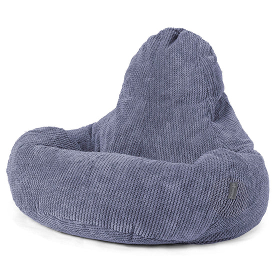 Pouf Gamer Ultra Lux - Velours Côtelé Gaufré Violet 01