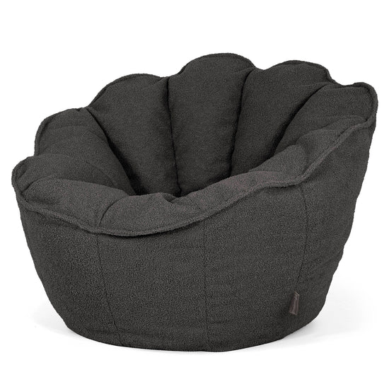 Pouf Fauteuil Natalia Sacco - Bouclé Anthracite_02