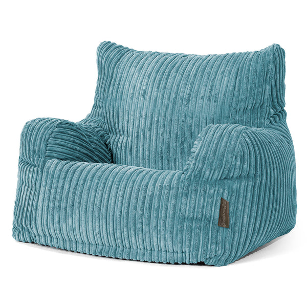 Pouf Fauteuil pour Ados 6-14 ans - Côtelé Mer Égée 01