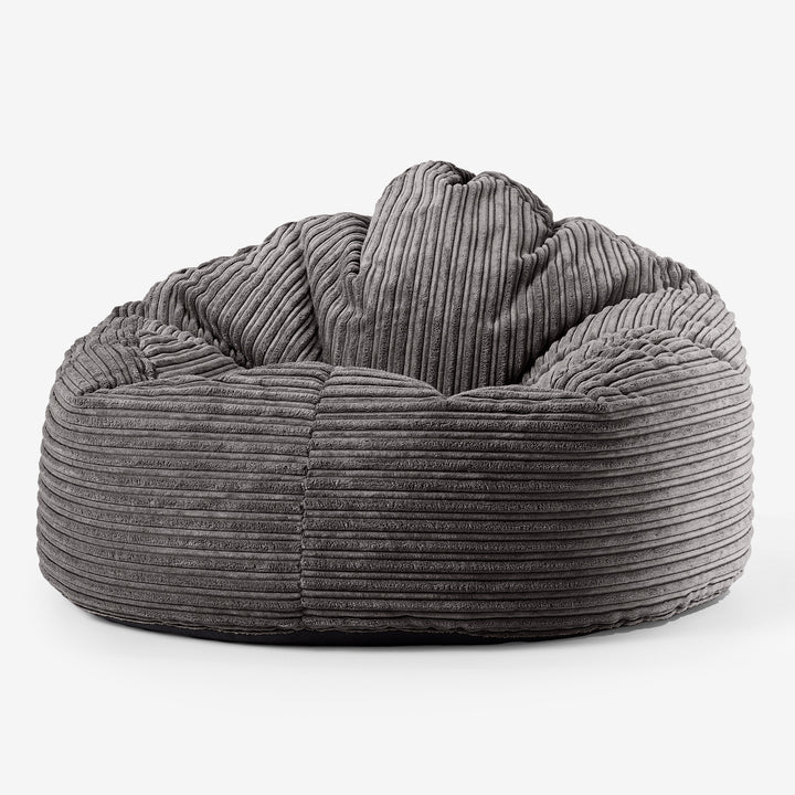 Pouf Géant Câlinou pour Enfants 3-8 ans - Côtelé Anthracite 02