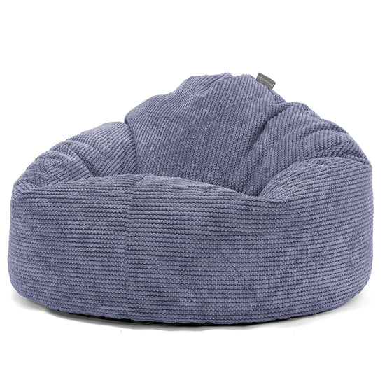 Pouf Géant Câlinou pour Enfants 3-8 ans - Velours Côtelé Gaufré Violet 02