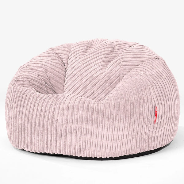 CloudSac 200 Pouf Géant Enfant à Mémoire de Forme 2-12 ans - Côtelé Rose 01