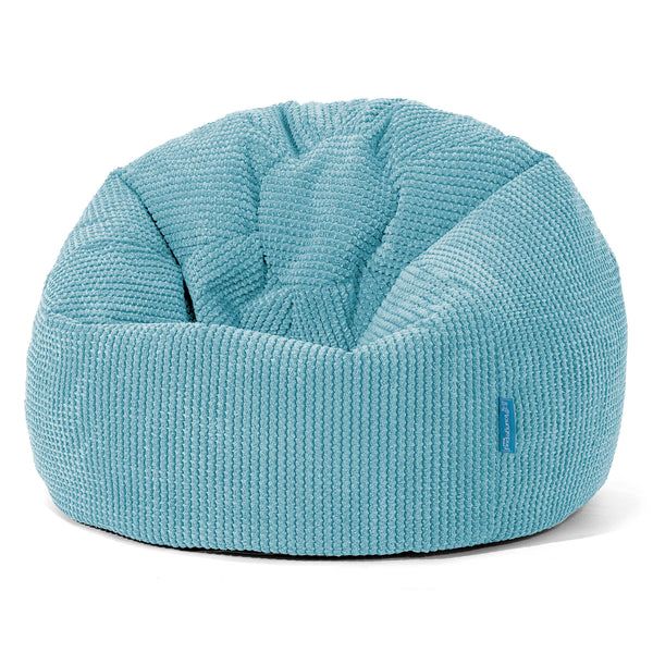 Pouf Poire Classique Enfant 1-5 ans - Velours Côtelé Gaufré Mer Égée 01