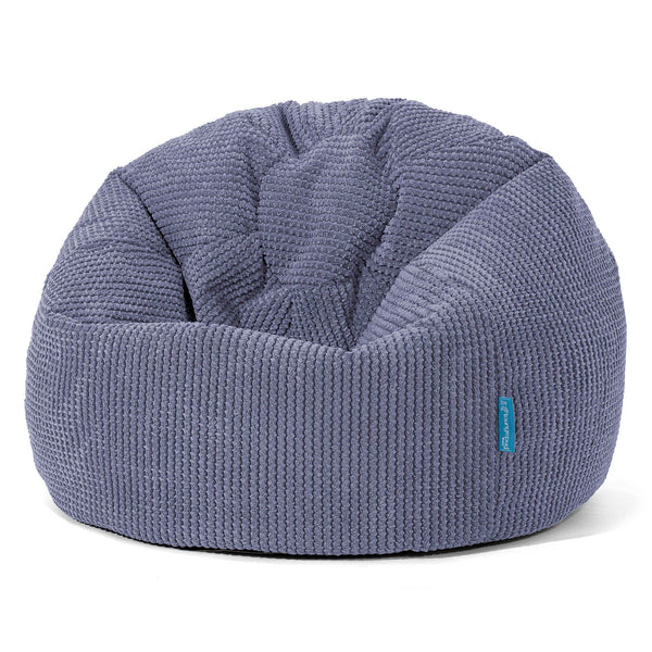 Pouf Poire Classique Enfant 1-5 ans - Velours Côtelé Gaufré Violet 01