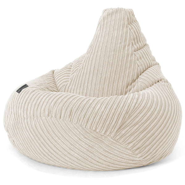 Pouf Poire Gamer - Côtelé Crème 01