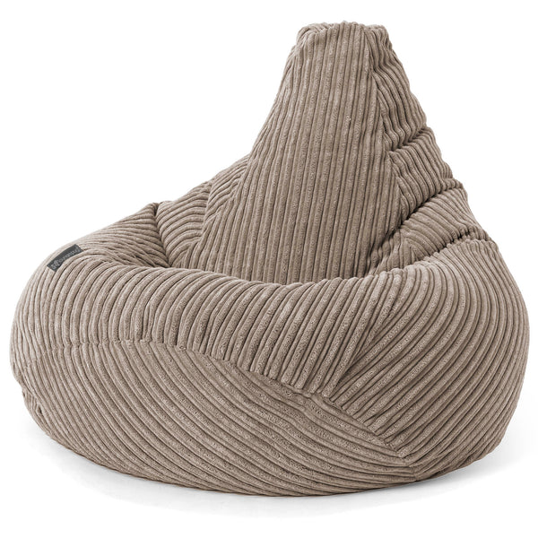 Pouf Poire Gamer - Côtelé Grège 01