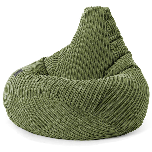 Pouf Poire Gamer - Côtelé Vert Forêt