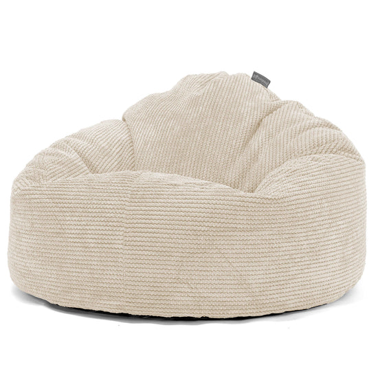 Pouf Poire, Archi - Velours Côtelé Gaufré Crème 01