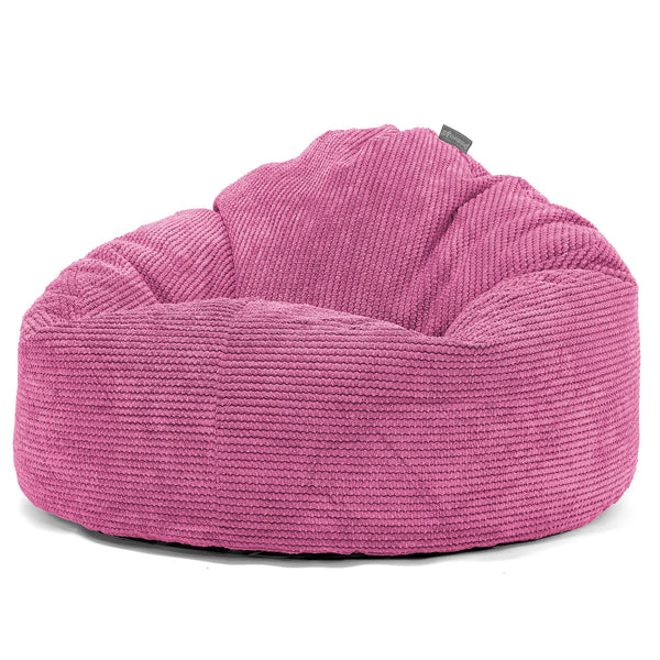 Pouf Poire, Archi - Velours Côtelé Gaufré Rose 01