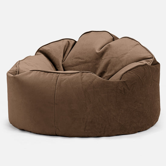 Pouf Poire, Archi - Velours Espresso 01