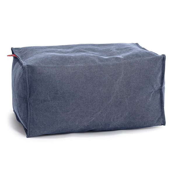 LOUNGE PUG - Stonewashed - Pouf Repose Pied - Bleu Marine