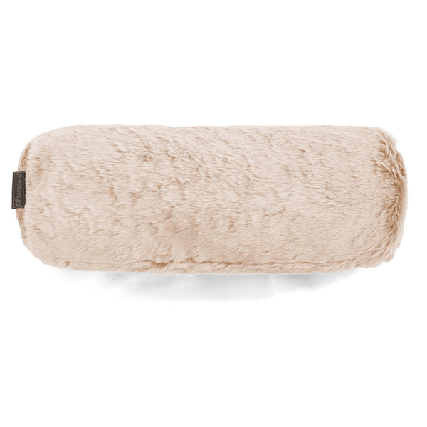 Traversin 20 x 55cm - Fausse Fourrure Lapin Blanc 01