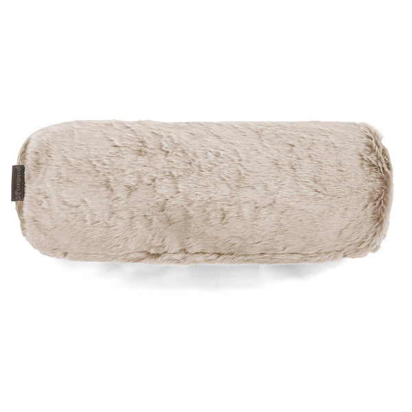 Traversin 20 x 55cm - Fausse Fourrure Lapin Brun Doré 01