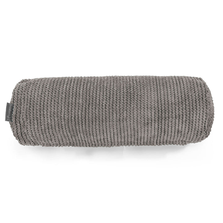 Traversin 20 x 55cm - Velours Côtelé Gaufré Anthracite 02