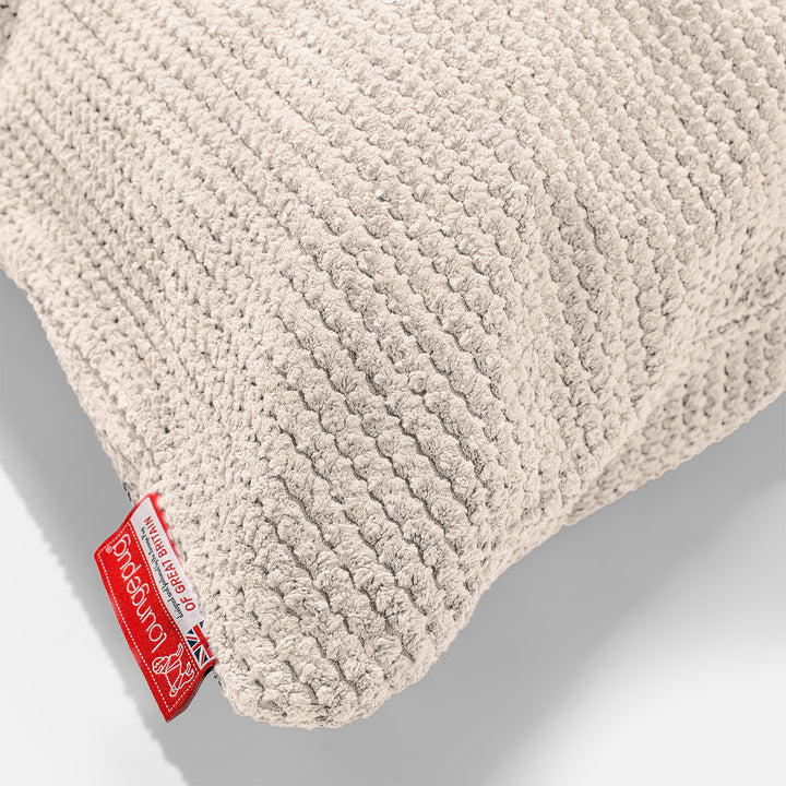 Traversin 20 x 55cm - Velours Côtelé Gaufré Crème 03