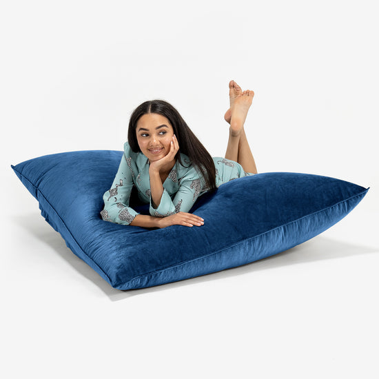 Pouf Fauteuil Design - Côtelé Gris Acier 4076
