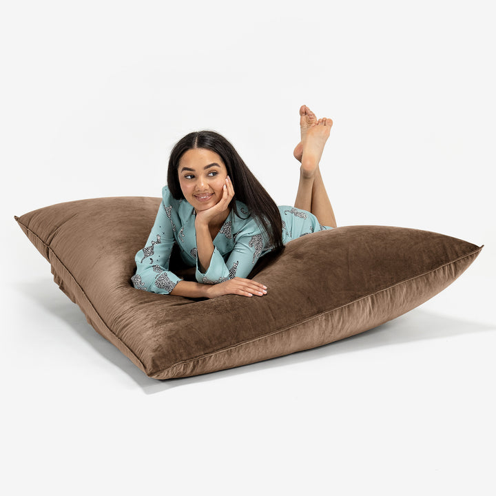 Pouf Fauteuil Design - Côtelé Gris Acier 3078
