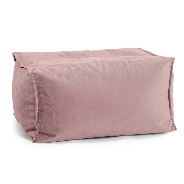 Pouf Repose Pied - Velours Rose 01